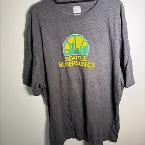 Majestic Gray Seattle SuperSonics T Shirt